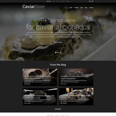 Caviar Online Store WooCommerce Theme (WooCommerce theme for selling food and spices) Item Picture