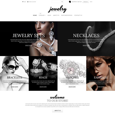 Charming Jewelry Shopify Theme (parallax Shopify theme) Item Picture