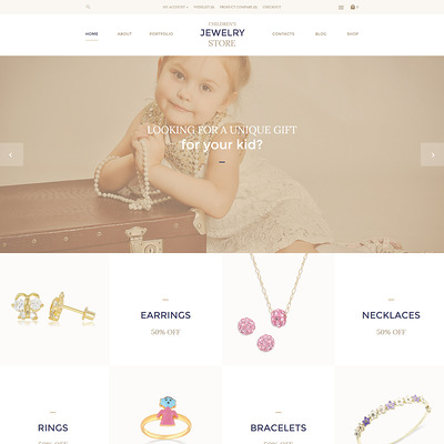 Children's Jewelry Store OpenCart Template (OpenCart theme for selling jewelry and watches) Item Picture