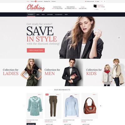 Clothing for Everyone OpenCart Template (OpenCart theme for clothing stores) Item Picture