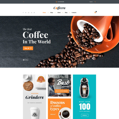 Coffee Shop WooCommerce Theme (WooCommerce theme for selling tea and coffee) Item Picture
