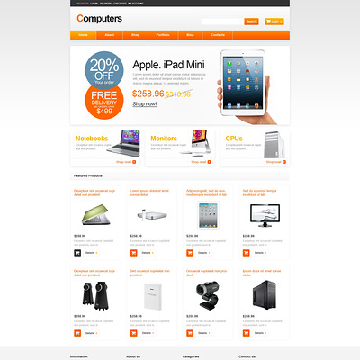 Computer Store Responsive WooCommerce Theme (WooCommerce theme selling computers and computer hardware) Item Picture
