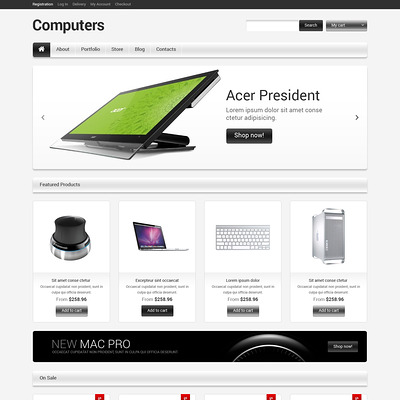 Computer Store Responsive WooCommerce Theme (WooCommerce theme selling computers and computer hardware) Item Picture