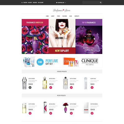 Cosmetics Store Responsive WooCommerce Theme (WooCommerce theme for selling perfumes, hair products, and cosmetics) Item Picture