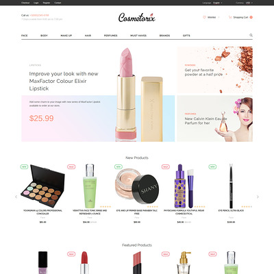 Cosmetorix (OpenCart theme for selling cosmetics, hair products, and perfumes) Item Picture