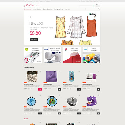 Crafts Responsive OpenCart Template (OpenCart theme for sewing and craft stores) Item Picture