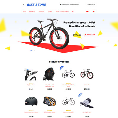 Cycling Responsive OpenCart Template (OpenCart theme for sports, gym, and fitness stores) Item Picture
