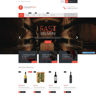 Excellent Wine Shopify Theme (parallax Shopify theme) Item Picture