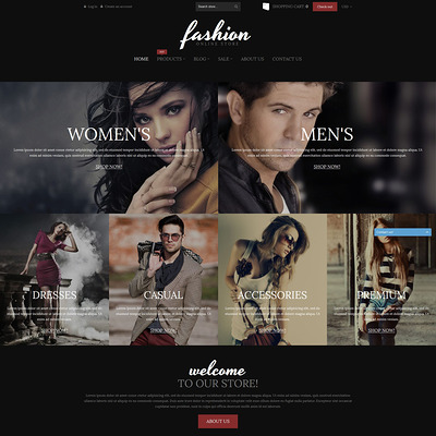 Fashion Online Store Shopify Theme (parallax Shopify theme) Item Picture