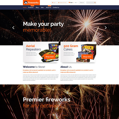 Fireworks Store Shopify Theme (parallax Shopify theme) Item Picture
