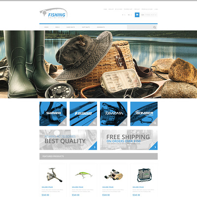 Fishing Responsive OpenCart Template (OpenCart theme for marine, yachting, fishing, and diving stores) Item Picture