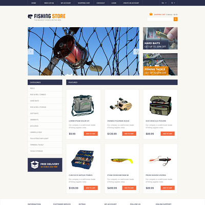 Fishing Responsive OpenCart Template (OpenCart theme for marine, yachting, fishing, and diving stores) Item Picture