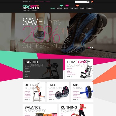 Fitness Equipment WooCommerce Theme (WooCommerce theme for sports, gym, and fitness stores) Item Picture