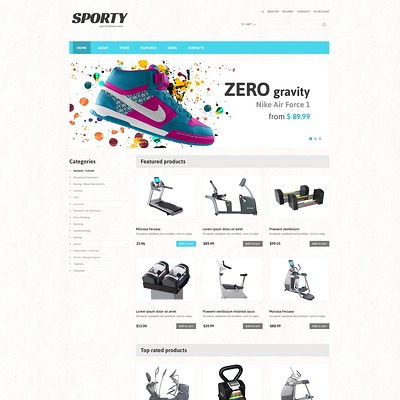Fitness Responsive WooCommerce Theme (WooCommerce theme for sports, gym, and fitness stores) Item Picture
