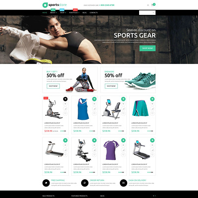 Fitness Store WooCommerce Theme (WooCommerce theme for sports, gym, and fitness stores) Item Picture