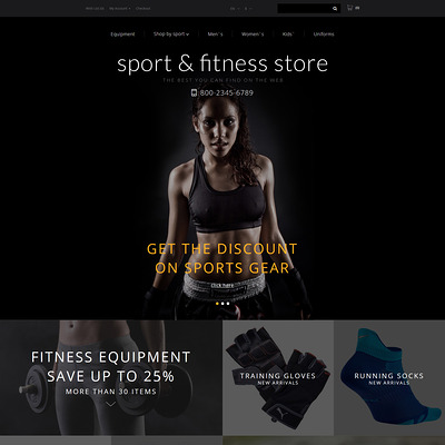 Fitness Training OpenCart Template (OpenCart theme for sports, gym, and fitness stores) Item Picture