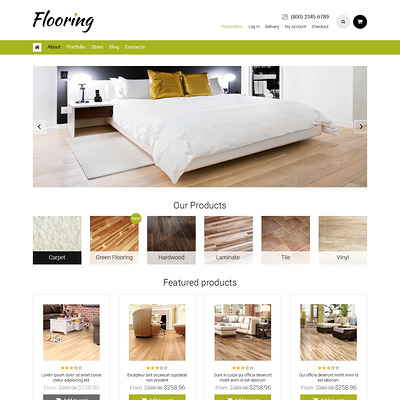 Flooring Responsive WooCommerce Theme (WooCommerce theme for home improvement and construction supplies) Item Picture