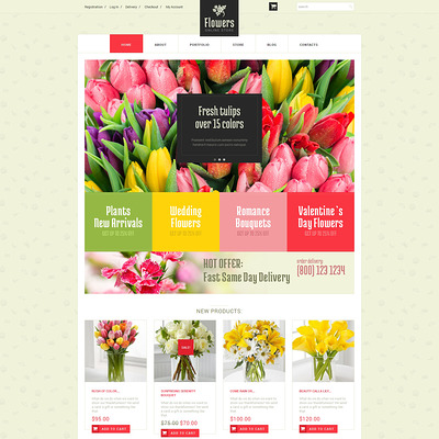 Floristic Store WooCommerce Theme (WooCommerce theme for florists and gift stores) Item Picture