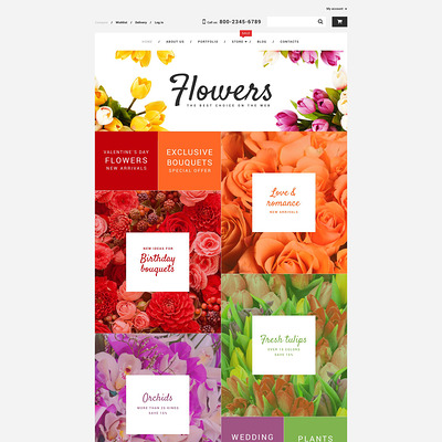 Flower Shop WooCommerce Theme (WooCommerce theme for florists and gift stores) Item Picture