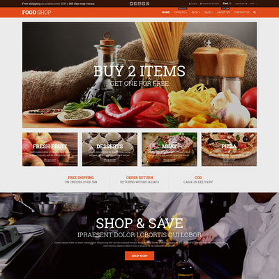 Food Shop Shopify Theme (parallax Shopify theme) Item Picture