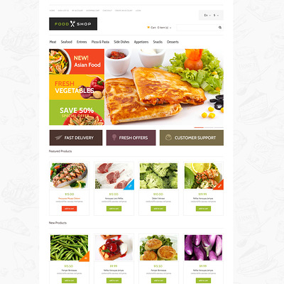 Food Store Responsive OpenCart Template (OpenCart theme for selling food and spices) Item Picture