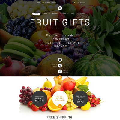 Fruit Gifts WooCommerce Theme (WooCommerce theme for florists and gift stores) Item Picture
