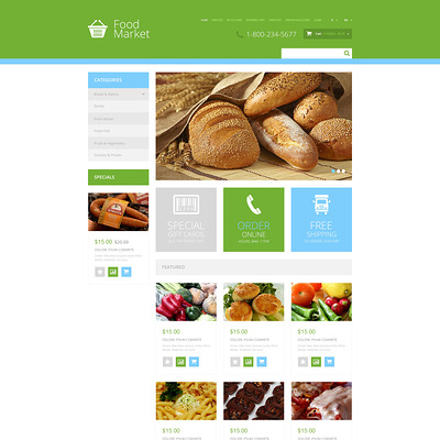 Grocery Store Responsive OpenCart Template (OpenCart theme for selling food and spices) Item Picture