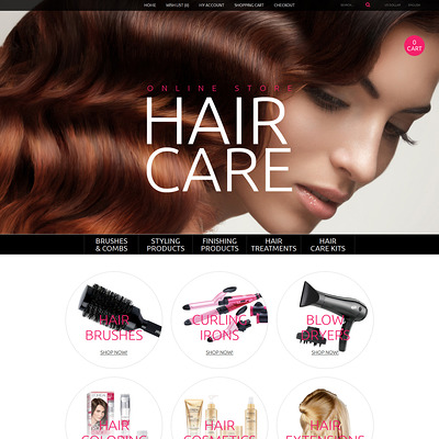 Hair Care OpenCart Template (OpenCart theme for selling cosmetics, hair products, and perfumes) Item Picture