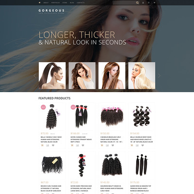 Hair Extensions WooCommerce Theme (WooCommerce theme for selling perfumes, hair products, and cosmetics) Item Picture