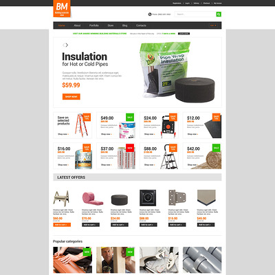 Home Repairs Responsive WooCommerce Theme (WooCommerce theme for home improvement and construction supplies) Item Picture