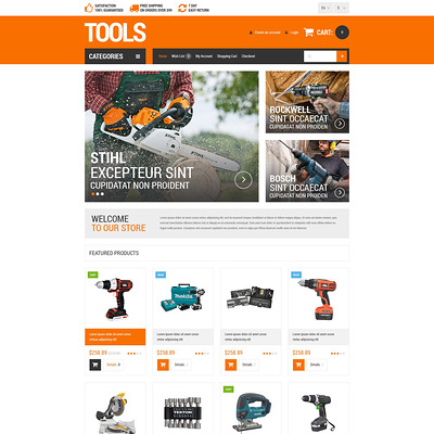 Householders Tools OpenCart Template (OpenCart theme for selling tools) Item Picture