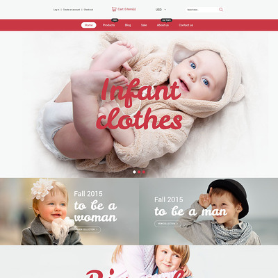 Infant Clothing Store Shopify Theme (parallax Shopify theme) Item Picture