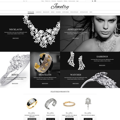 Jewelry Online Shop OpenCart Template (OpenCart theme for selling jewelry and watches) Item Picture