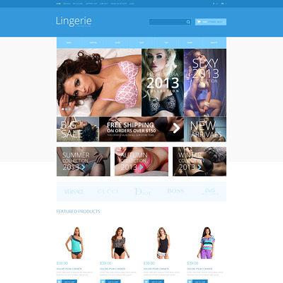 Lingerie Responsive OpenCart Template (OpenCart theme for selling lingerie and underwear) Item Picture