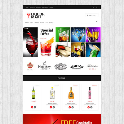 Liquor Mart OpenCart Template (OpenCart theme for selling liquor, wine, and beer) Item Picture