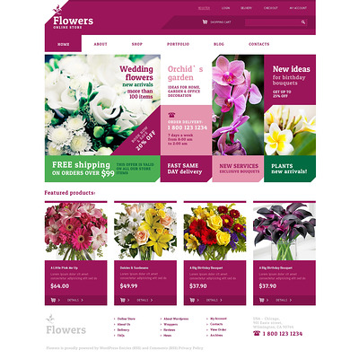 Live Flowers WooCommerce Theme (WooCommerce theme for florists and gift stores) Item Picture