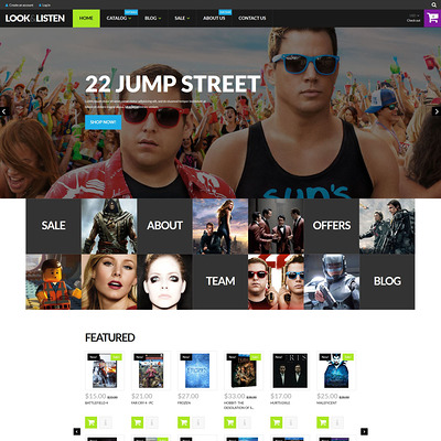 Look Listen Play Shopify Theme (parallax Shopify theme) Item Picture