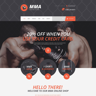 MMA Online Store WooCommerce Theme (WooCommerce theme for sports, gym, and fitness stores) Item Picture