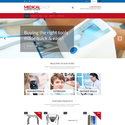 Medical Equipment Shopify Theme (parallax Shopify theme) Item Picture
