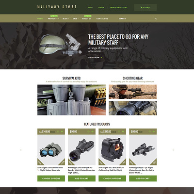 Military Shopify Theme (parallax Shopify theme) Item Picture