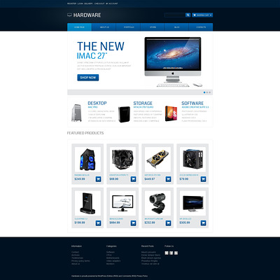 Modern Hardware WooCommerce Theme (WooCommerce theme selling computers and computer hardware) Item Picture