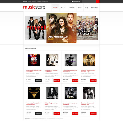 Music Store WooCommerce Theme (WooCommerce theme for music stores) Item Picture