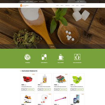 Nutrition Supplements WooCommerce Theme (WooCommerce theme for health and medical stores) Item Picture