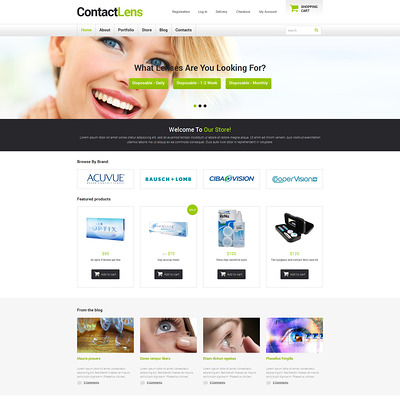 Optometrist's Responsive WooCommerce Theme (WooCommerce theme for health and medical stores) Item Picture