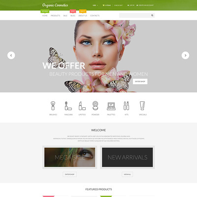 Organic Cosmetics Shopify Theme (parallax Shopify theme) Item Picture