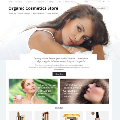 Organic Cosmetics Store OpenCart Template (OpenCart theme for selling cosmetics, hair products, and perfumes) Item Picture