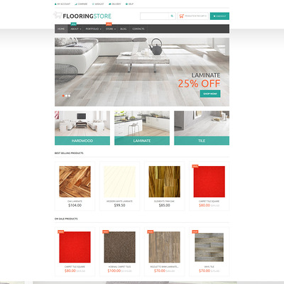 Parquet Online Store WooCommerce Theme (WooCommerce theme for home improvement and construction supplies) Item Picture