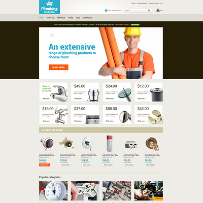 Plumbing Renovations WooCommerce Theme (WooCommerce theme for home improvement and construction supplies) Item Picture