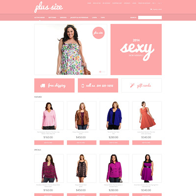 Plus Size Clothes OpenCart Template (OpenCart theme for clothing stores) Item Picture