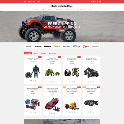 Radio Controlled Toys Responsive OpenCart Template (OpenCart theme for kids toys) Item Picture